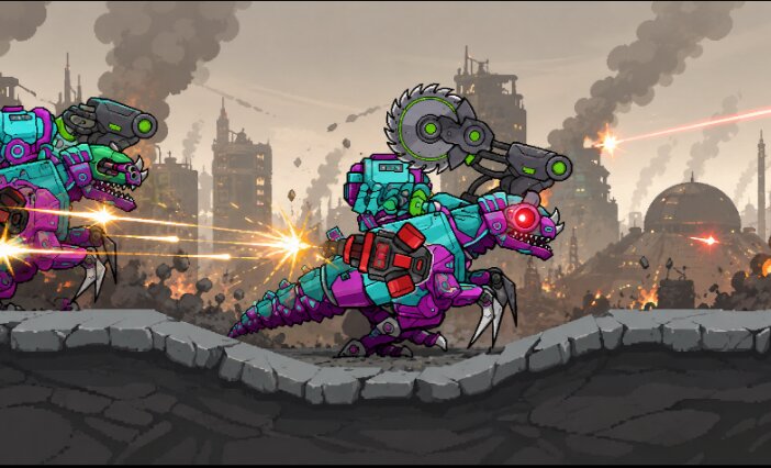 Dominators Fighting Dinosaurs